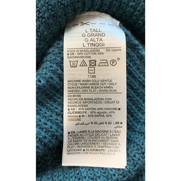 Womens V Neck Knit Sweater Long Sleeve Lagenlook Coastal Sz L Tall - Picture 7 of 7